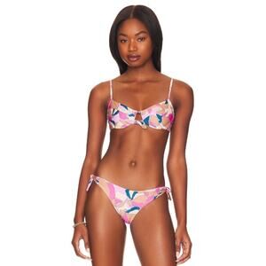 L*Space Rose Underwire Bikini Top Sundazed Floral Print Size Medium NEW!